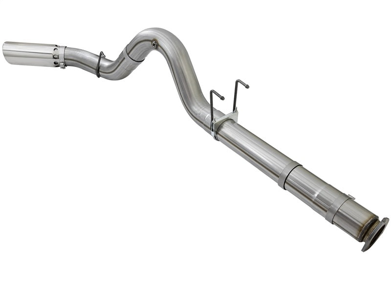 aFe LARGE BORE HD 5in 409-SS DPF-Back Exhaust w/Polished Tip 2017 Ford Diesel Trucks V8 6.7L (td) 49-43090-P