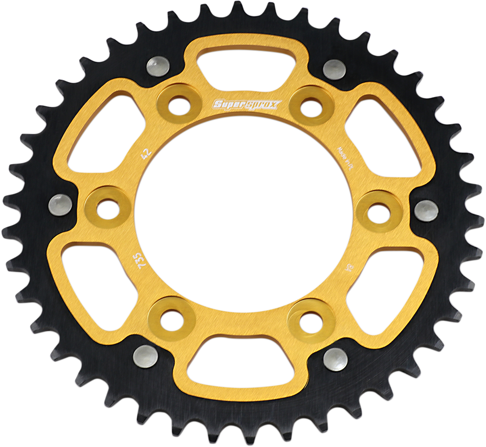 SUPERSPROX Stealth Rear Sprocket - 42 Tooth - Gold - Ducati RST-735-42-GLD