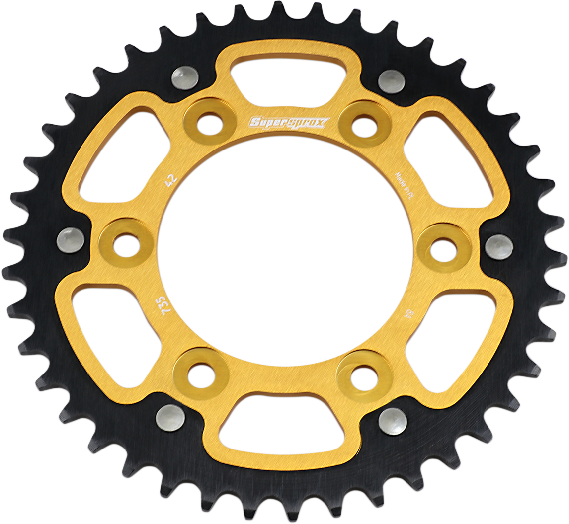 SUPERSPROX Stealth Rear Sprocket - 42 Tooth - Gold - Ducati RST-735-42-GLD