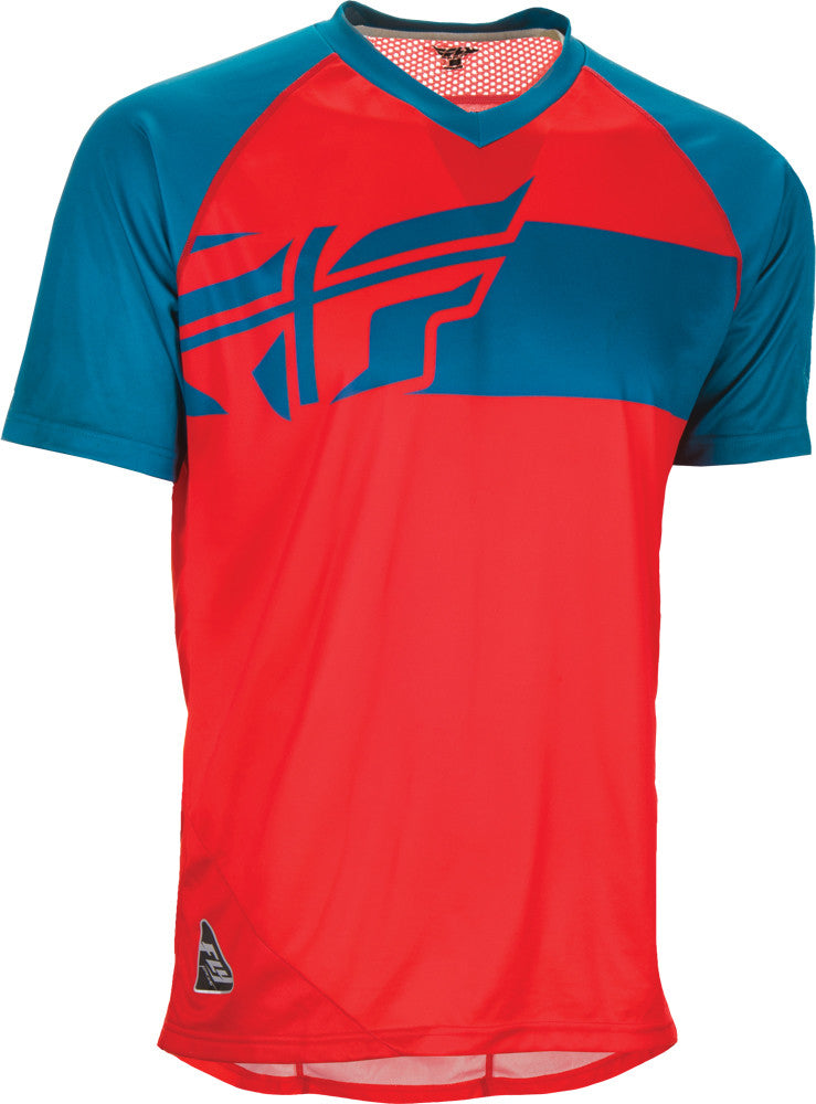 FLY RACING Action Elite Jersey Red/Dark Teal Lg 352-0741L