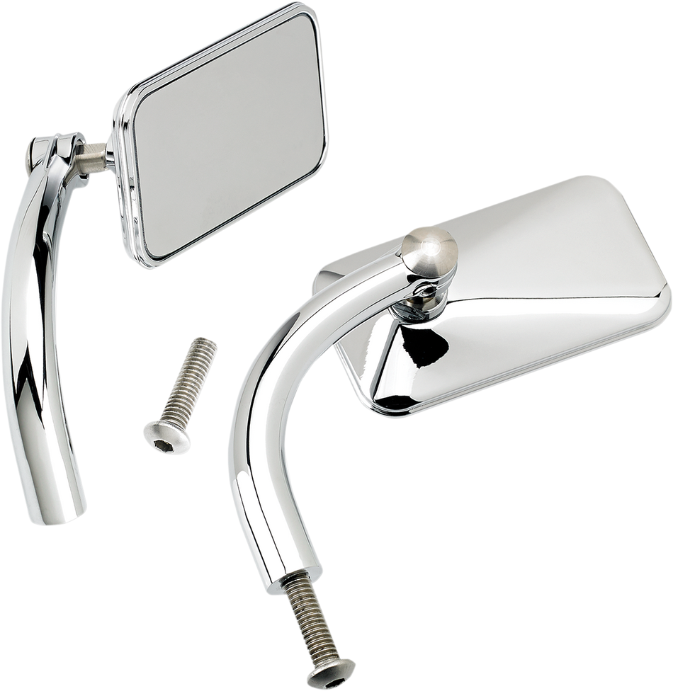 BILTWELL Rectangular Mirrors - Chrome 6502-200-502