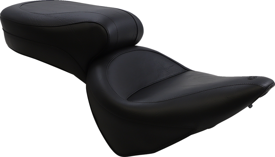 MUSTANG Vintage Style Seat - Wide - Smooth - Black - FXST/FLST 75073