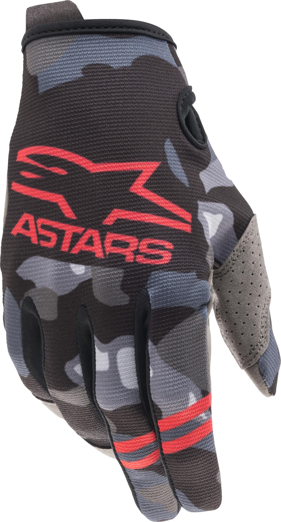 ALPINESTARS Youth Radar Gloves Grey Camo/ Red Fluo Md 3541821-9133-M