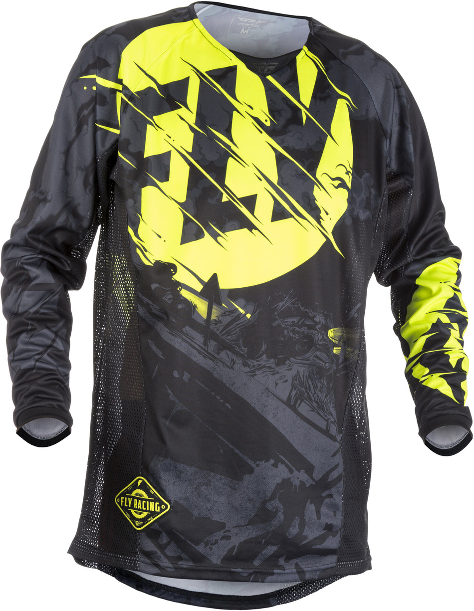 FLY RACING Kinetic Outlaw Jersey Black/Hi-Vis S 371-520S