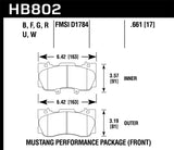 Hawk 15-17 Ford Mustang GT DTC-60 Race Front Brake Pads KHB802G.661