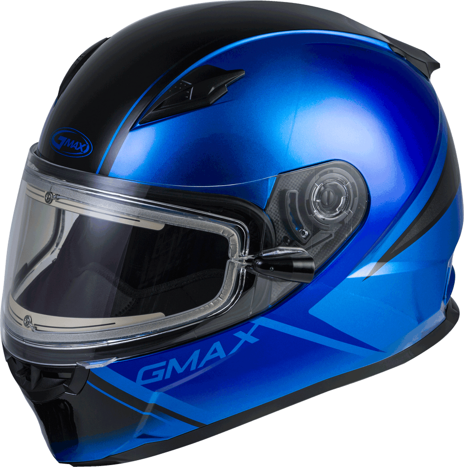 GMAX Ff-49s Hail Snow Helmet W/Elec Shield Blue/Black Lg G4491046