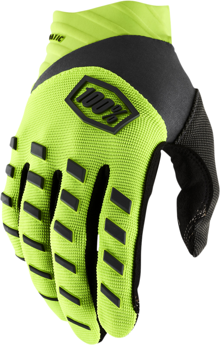 100 % Airmatic-Handschuhe – Fluoreszierendes Gelb/Schwarz – 2XL 10000-00014