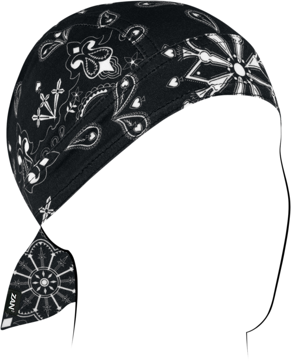 ZAN HEADGEAR Flydanna SportFlex - Black Paisley ZL101