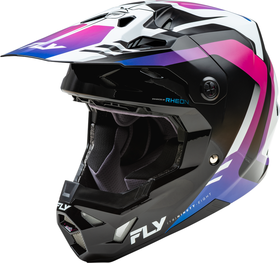FLY RACING Formula Cp Krypton Helmet White/Black/Purple Lg 73-0039L