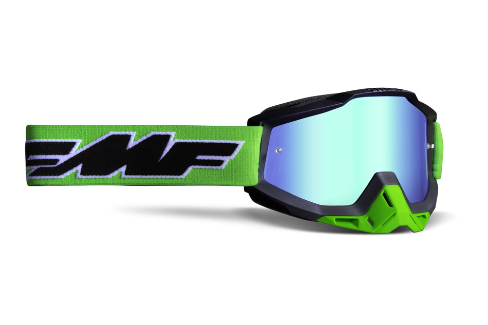 FMF VISION Powerbomb Goggle Rocket Lime Mirror Green Lens F-50037-00007