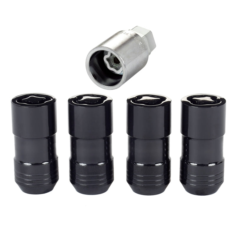 McGard Wheel Lock Nut Set - 4pk. (Cone Seat) M14X1.5 / 21mm & 22mm Dual Hex / 1.965in. L - Black 24220