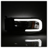 Spyder 02-05 Dodge Ram 1500 Light Bar Projector Headlights - Black (PRO-YD-DR02V2-LB-BK) 5084606