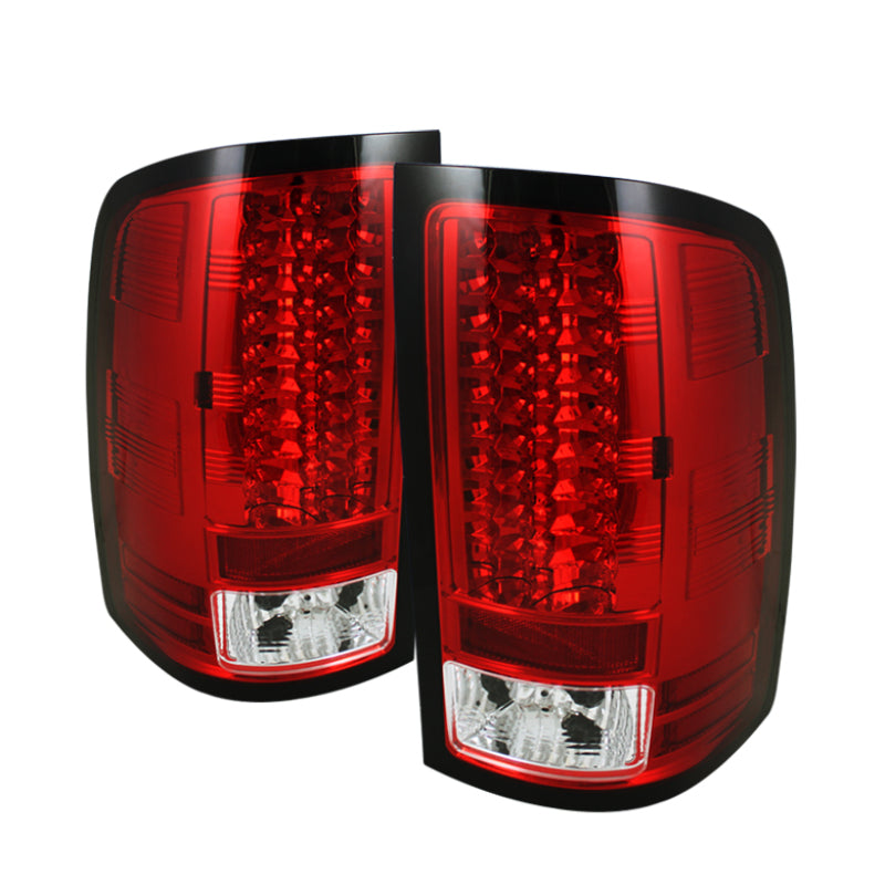 Spyder GMC Sierra 07-13 (Not 3500 Dually 4 Rear Wheels)LED Tail Lights Red Clear ALT-YD-GS07-LED-RC 5014955