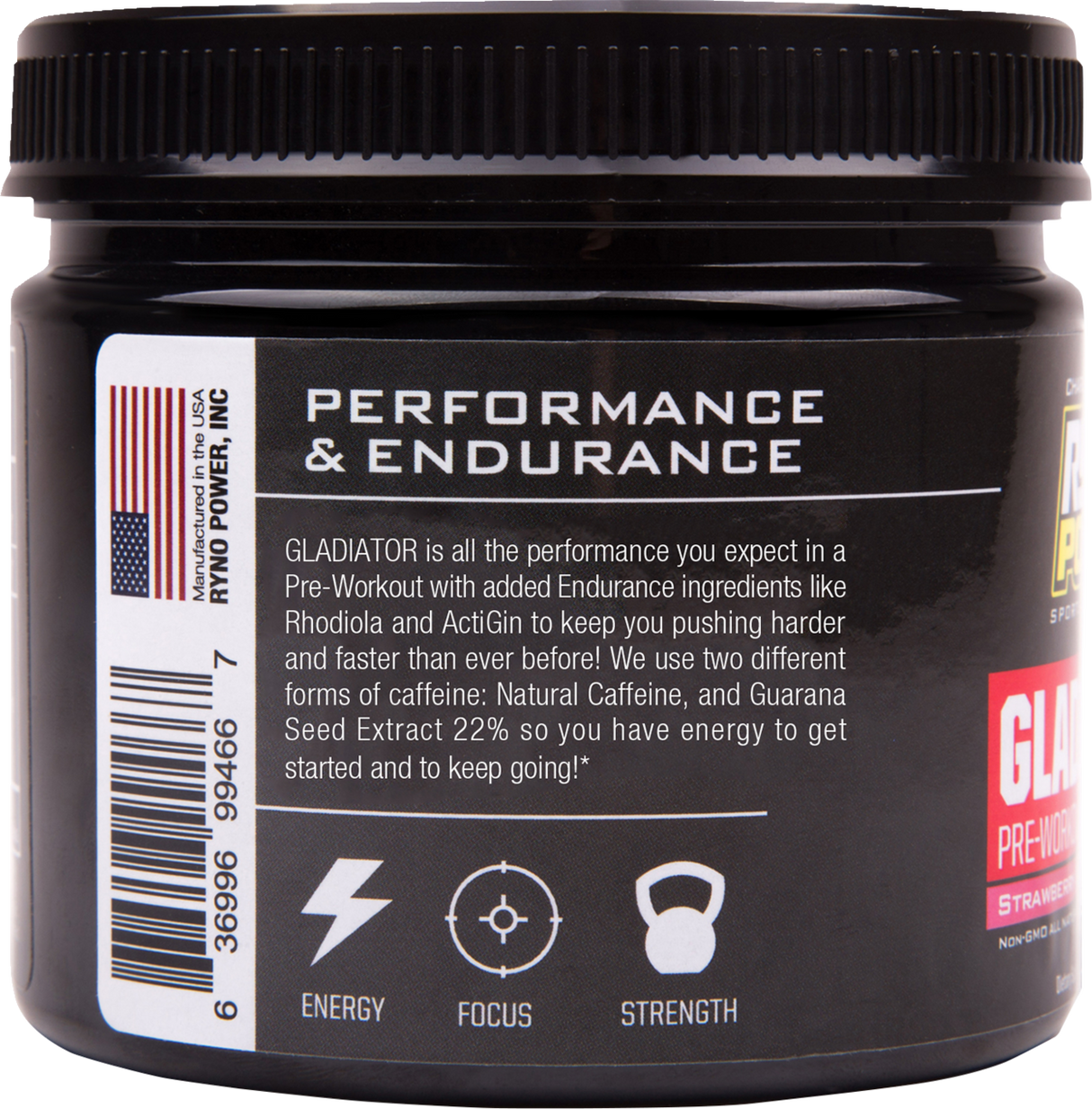 RYNO POWER Gladiator Pre-Workout Drink Mix - Tub GLAD-TUB