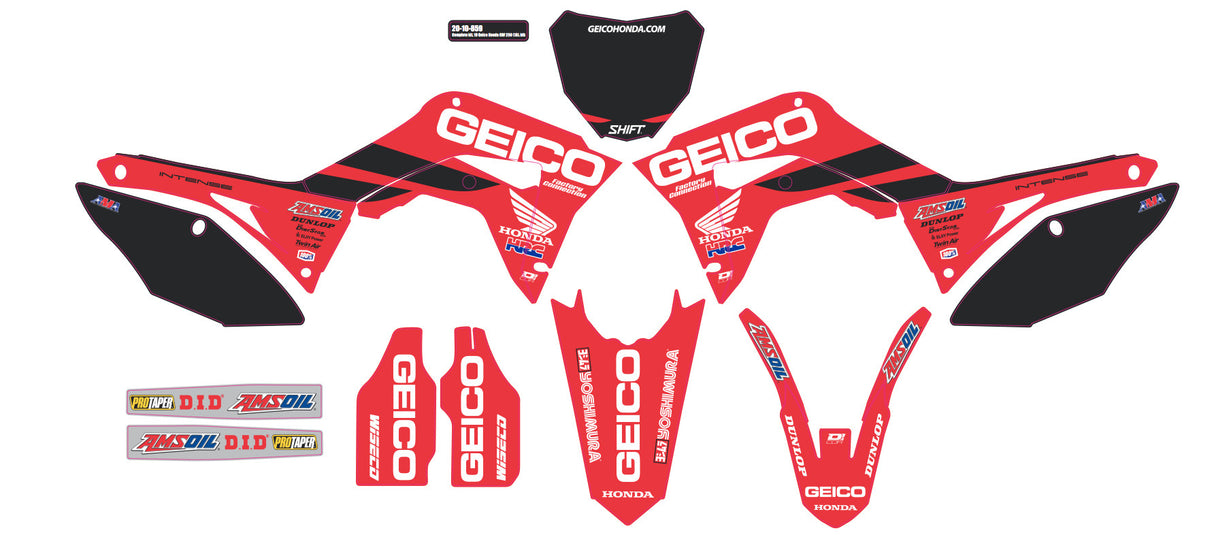 D-COR Complete Kit 19 Geico Honda Crf 250 Black Bg 20-10-859