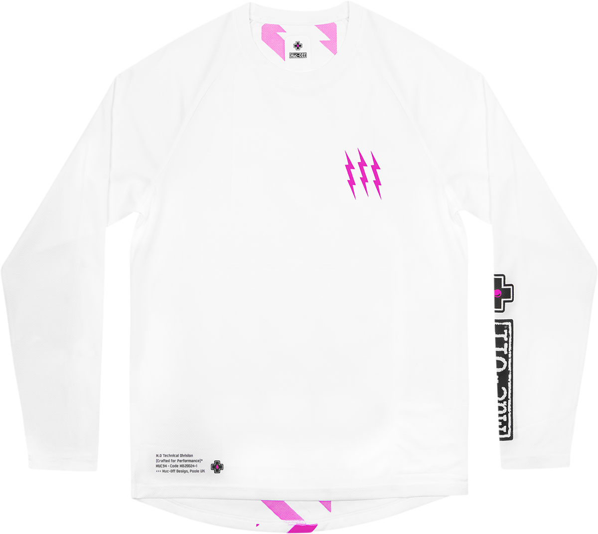 MUC-OFF USA Riders Long-Sleeve Jersey - White - Small 20487