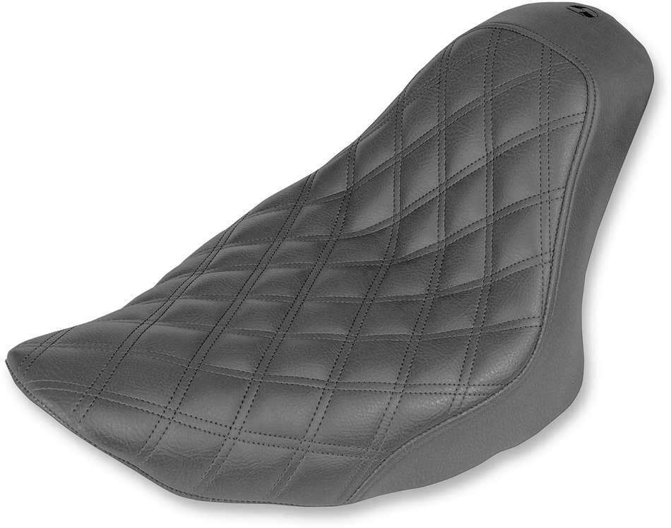 SADDLEMEN Renegade Solo Seat - Lattice Stitched - Black - FXST 806-12-002LS