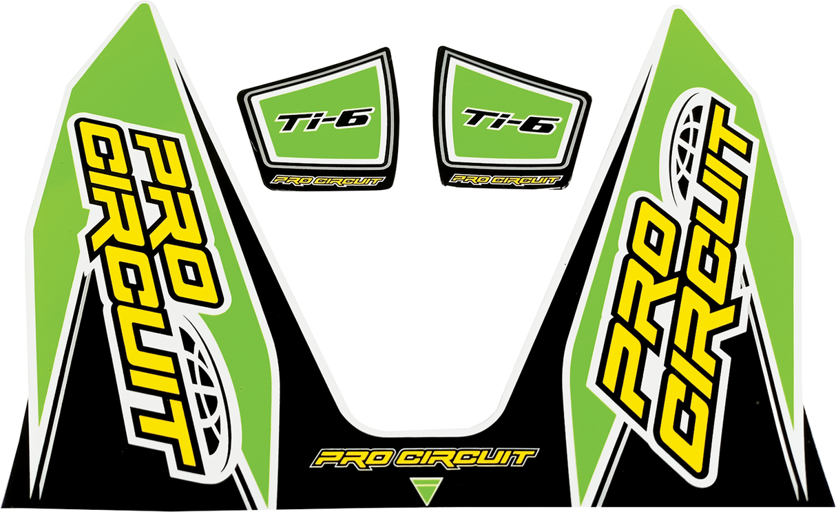 PRO CIRCUIT Ti-6 Decal - Green DC22TI6-GRN