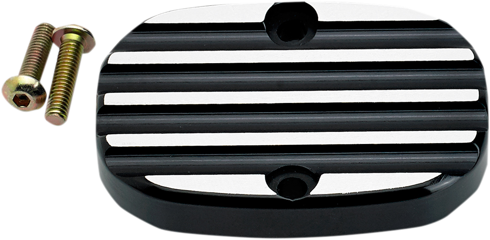 JOKER MACHINE Master Cylinder Cover - Finned - Black - FL 08-008B