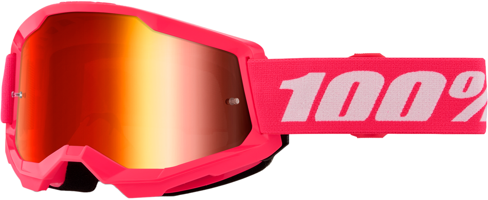 100% Strata 2 Junior Goggle Pink Mirror Red Lens 50032-00011