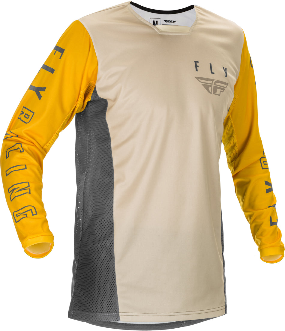 FLY RACING Youth Kinetic K121 Jersey Mustard/Stone/Grey Yl 374-423YL