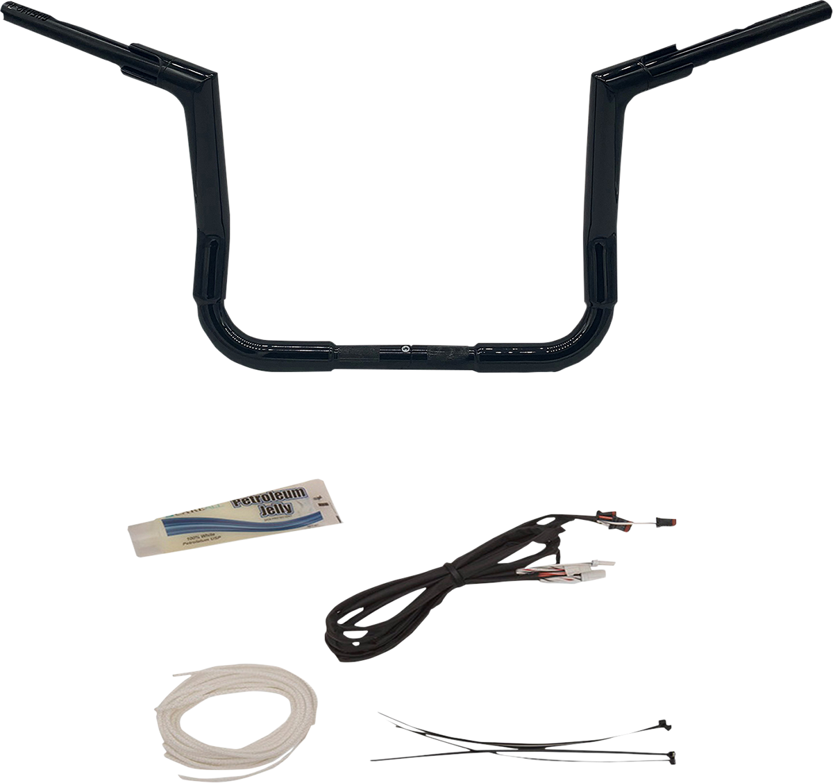 FAT BAGGERS INC. Handlebar Kit - Flat Top - 12" - Black 609212-B