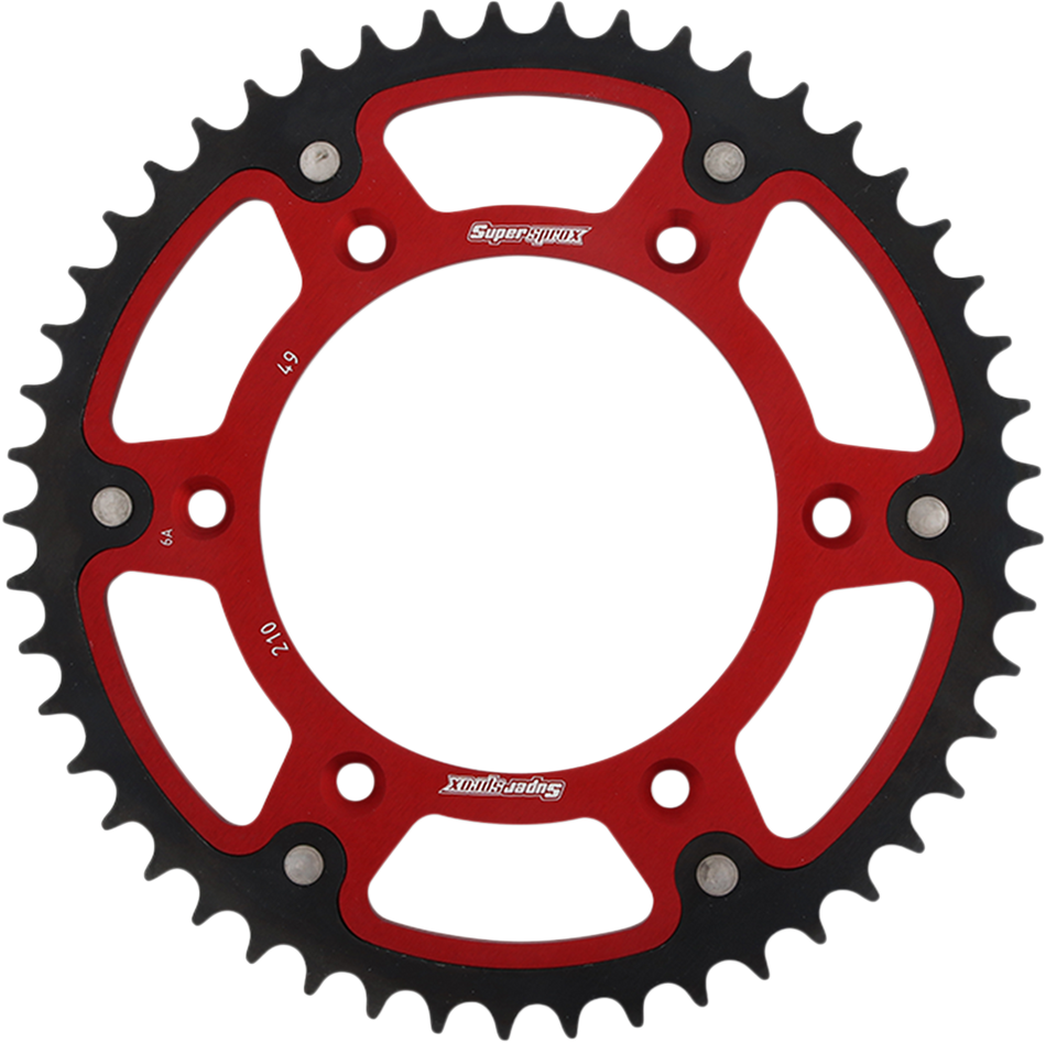 SUPERSPROX Stealth Rear Sprocket - 49 Tooth - Red - Honda RST-210-49-RED