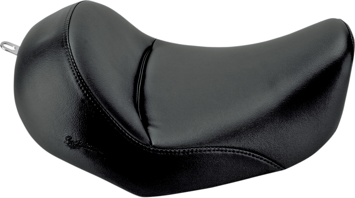 SADDLEMEN Heels Down Solo Seat - Without Backrest - Plain - Black - Dyna 806-04-0021