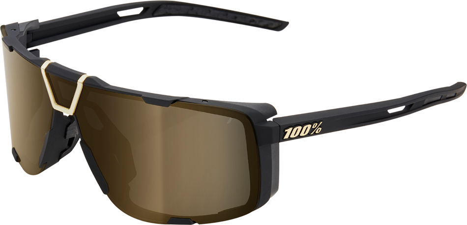 100% Eastcraft Sunglasses - Soft Tact Black - Soft Gold Mirror 61045-258-01
