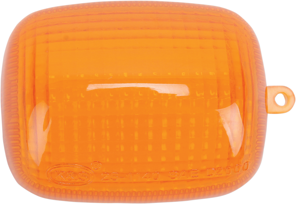 K&S TECHNOLOGIES Replacement Turn Signal Lens - Amber - Fits 25-1145/46 25-1140