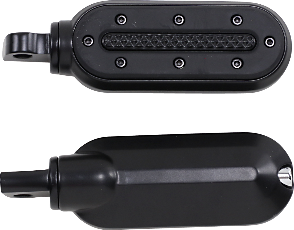 KURYAKYN Heavy Industry Shift Footpegs - With Adapter - Black 7032