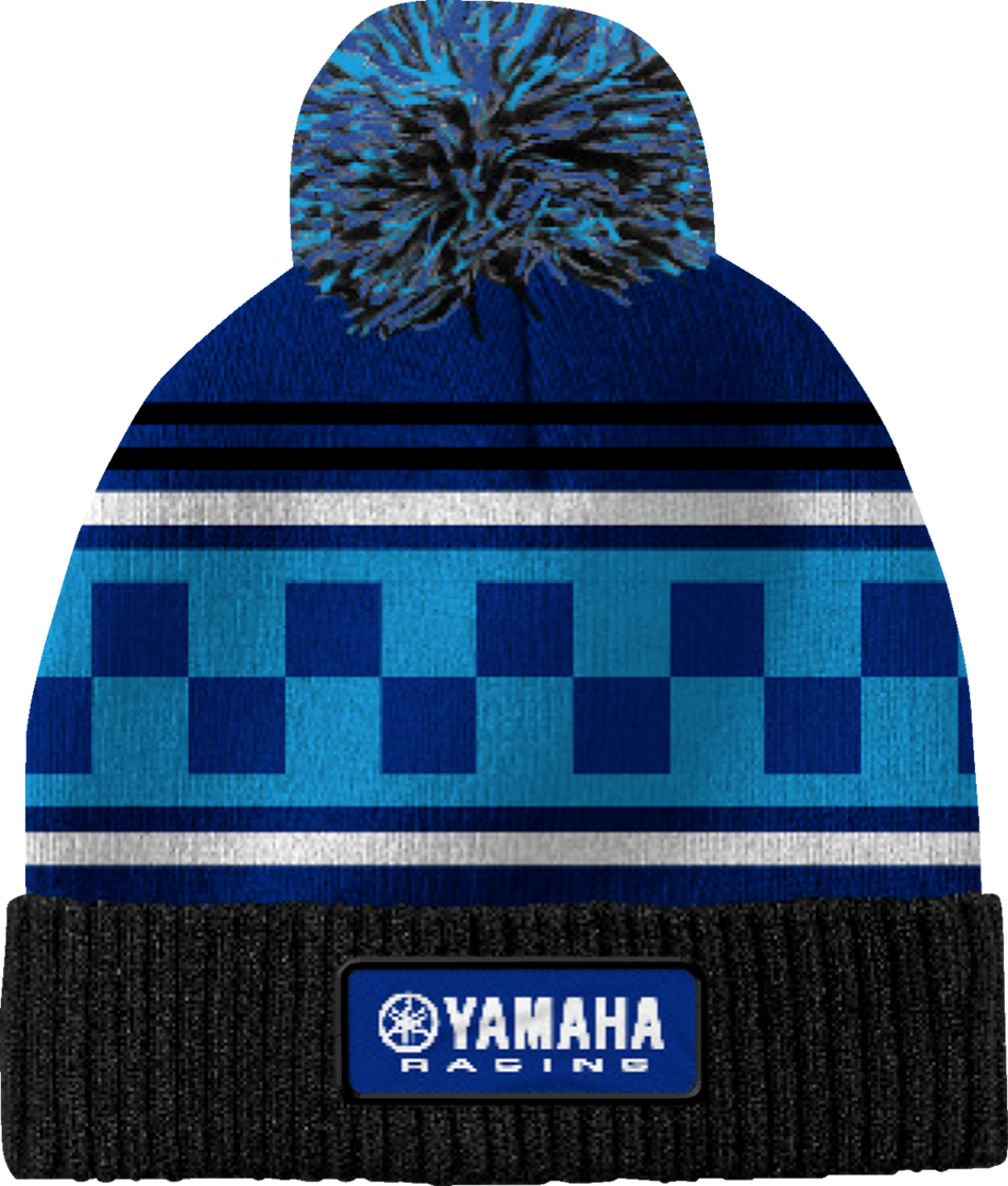YAMAHA APPAREL Yamaha Racing Pom Beanie - Black/Blue NP21A-H3242