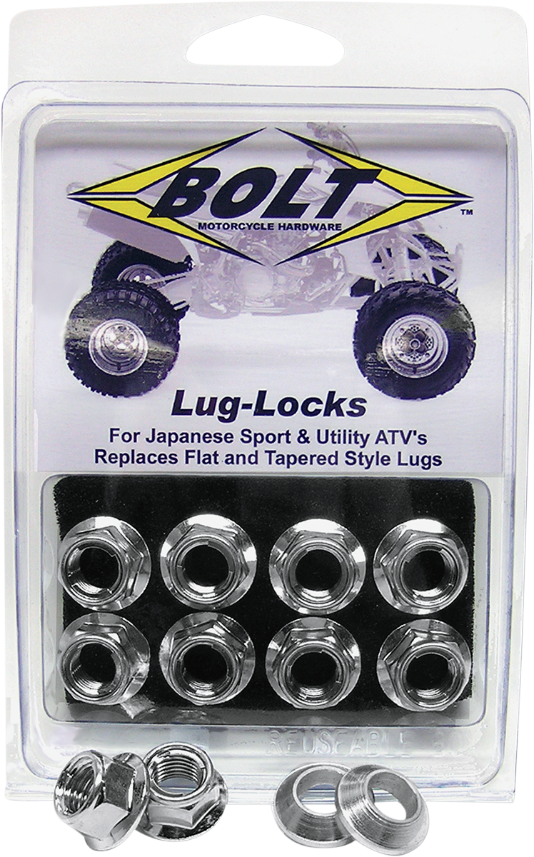 BOLT Mutter Radmutternschloss - Silber - 8er-Pack 2005-LUG.S 