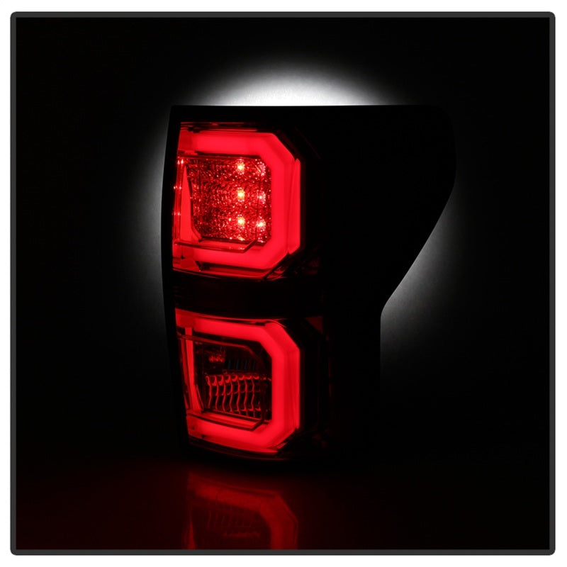 Spyder 07-13 Toyota Tundra V2 Light Bar LED Tail Lights - Red Clear ALT-YD-TTU07V2-LB-RC 5085450