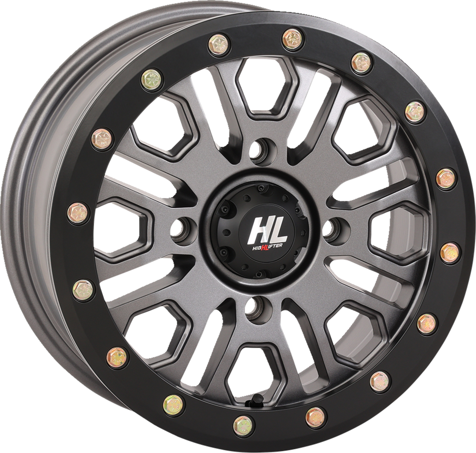 HIGH LIFTER Wheel - HL23 Beadlock - Front/Rear - Gun Metal Gray - 14x7 - 4/156 - 5+2 (+38 mm) 14HL23-1556