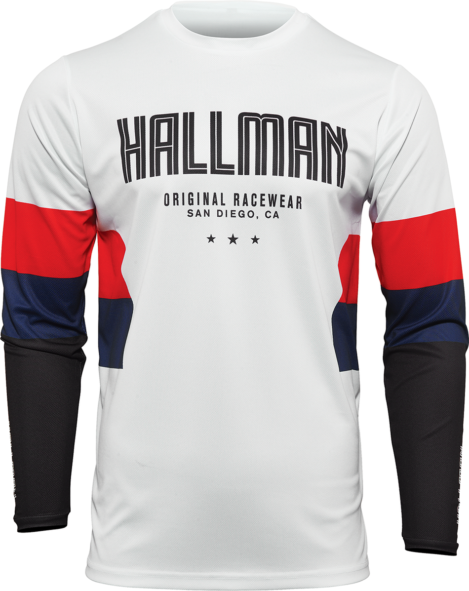 THOR Hallman Differ Draft Jersey - White/Red/Navy - XL 2910-6605