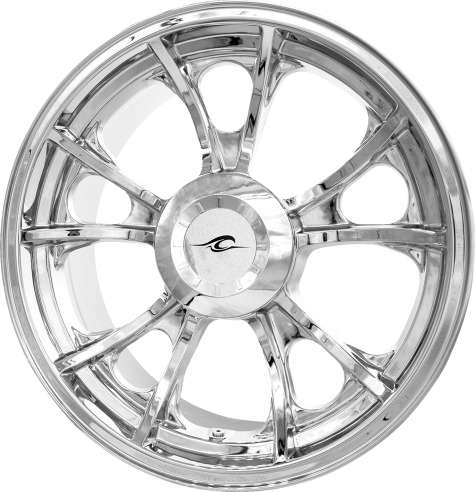 COASTAL MOTO Rear Wheel - Largo 3D - Single Disc w/or without ABS - Chrome - 18"x7.00" 3D-LAR187CH-TRK