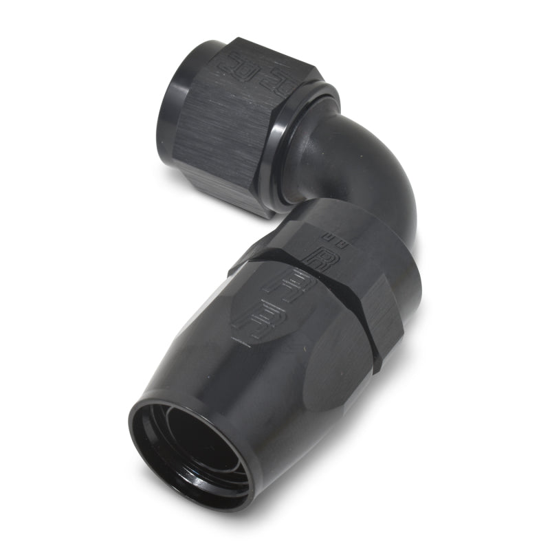 Russell Performance -8 AN Black 90 Degree Full Flow Hose End 610175