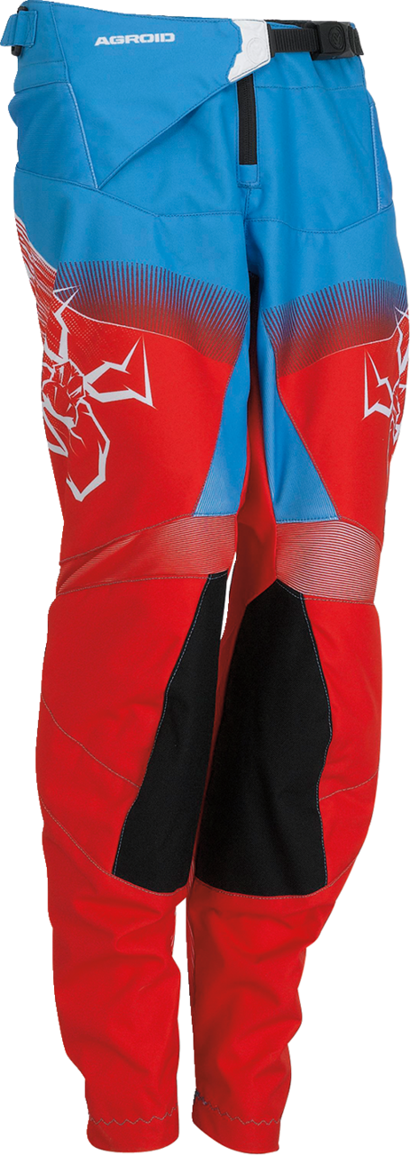 MOOSE RACING Pantalones Agroid para jóvenes - Rojo/Blanco/Azul - 28 2903-2272 