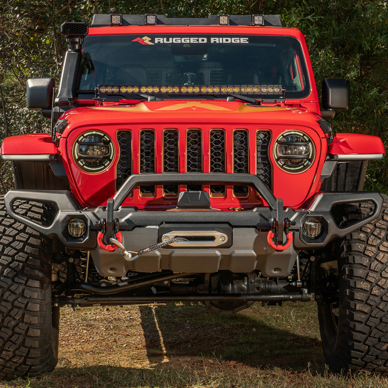 Rugged Ridge Venator Front Bumper W/Overrider & Winch Tray JL 11549.41