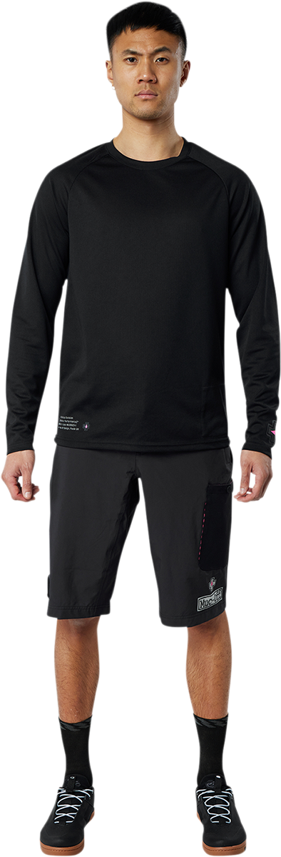 MUC-OFF USA Riders Long-Sleeve Jersey - Black - Small 20365