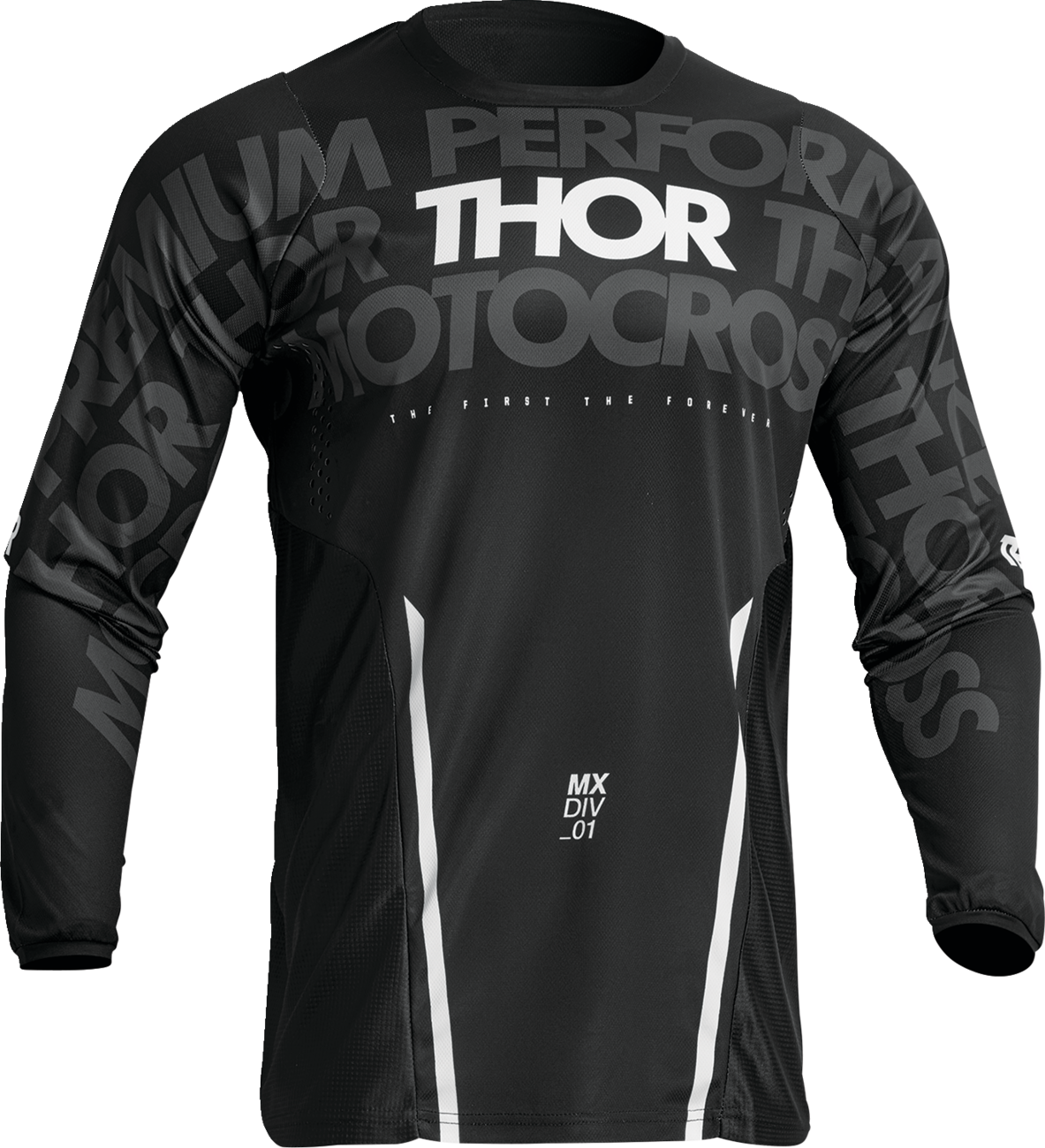 THOR Pulse Mono Jersey - Black/White - Large 2910-7099