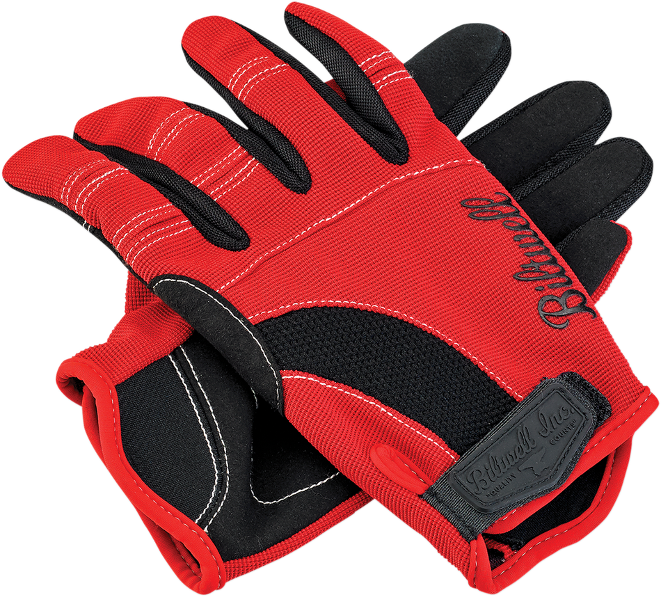 BILTWELL Moto Gloves - Red/Black/White - Medium 1501-0804-003