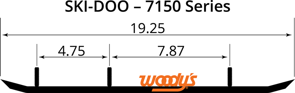 WOODY'S Extender Trail III Flat-Top Runner ESD3-7150