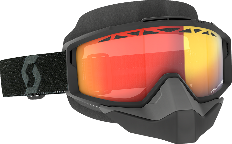 Gafas de nieve SCOTT Split - OTG - Sensibles a la luz - Negro - Rojo cromado 285542-0001341 