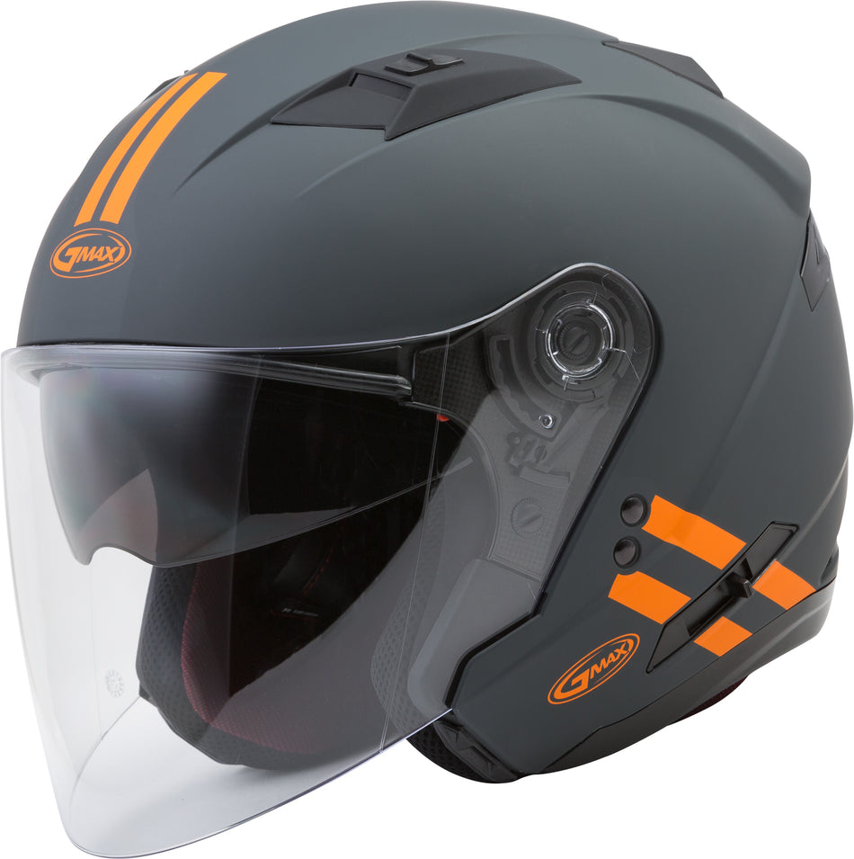 GMAX Of-77 Open-Face Downey Helmet Matte Grey/Orange Md G3774275