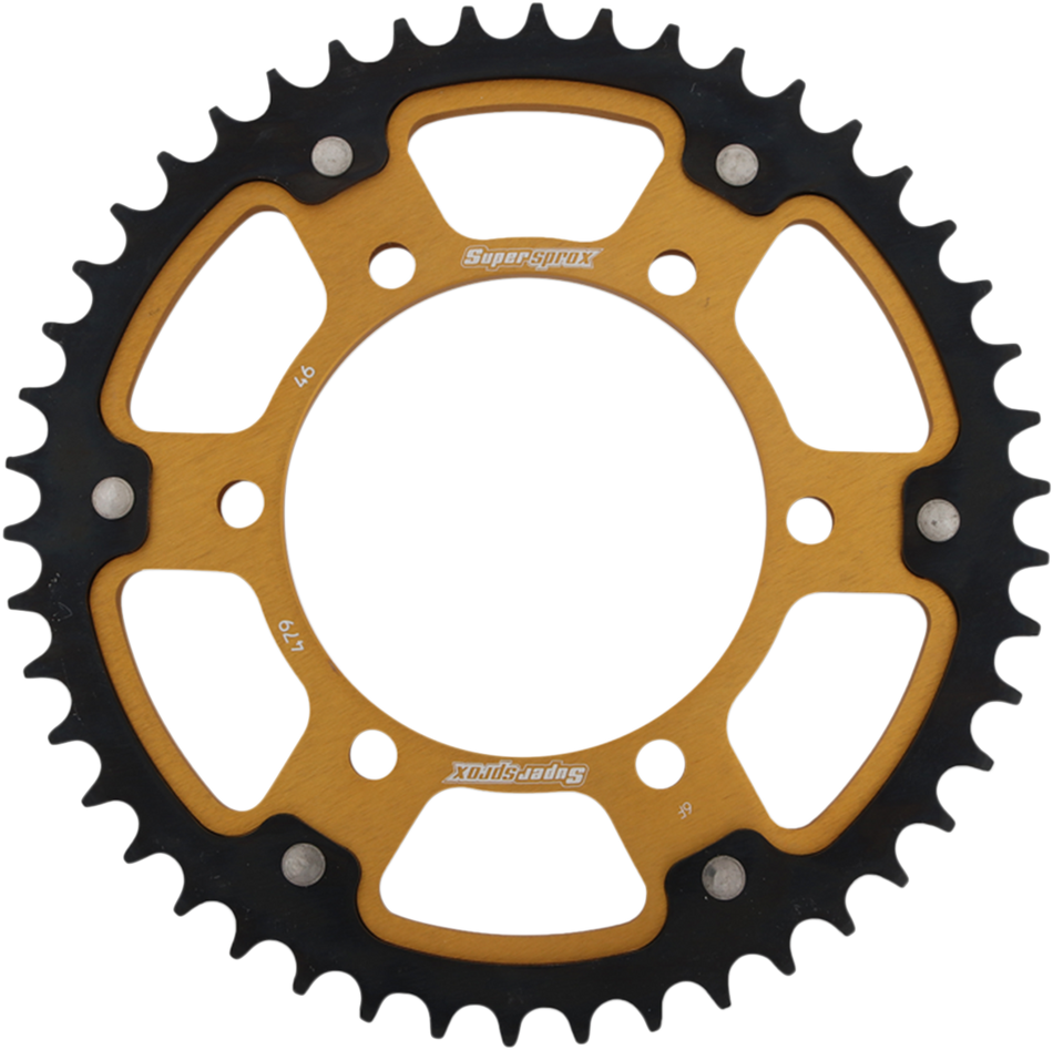 SUPERSPROX Stealth Rear Sprocket - 46 Tooth - Gold - Kawasaki RST-479-46-GLD