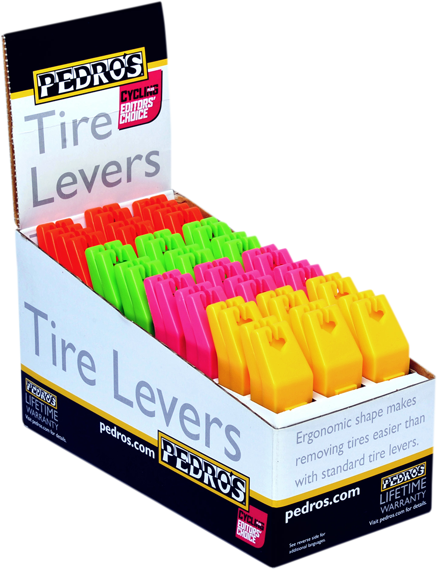 PEDRO'S Tire Levers - 4 Color - 24 Pack Display 6400100