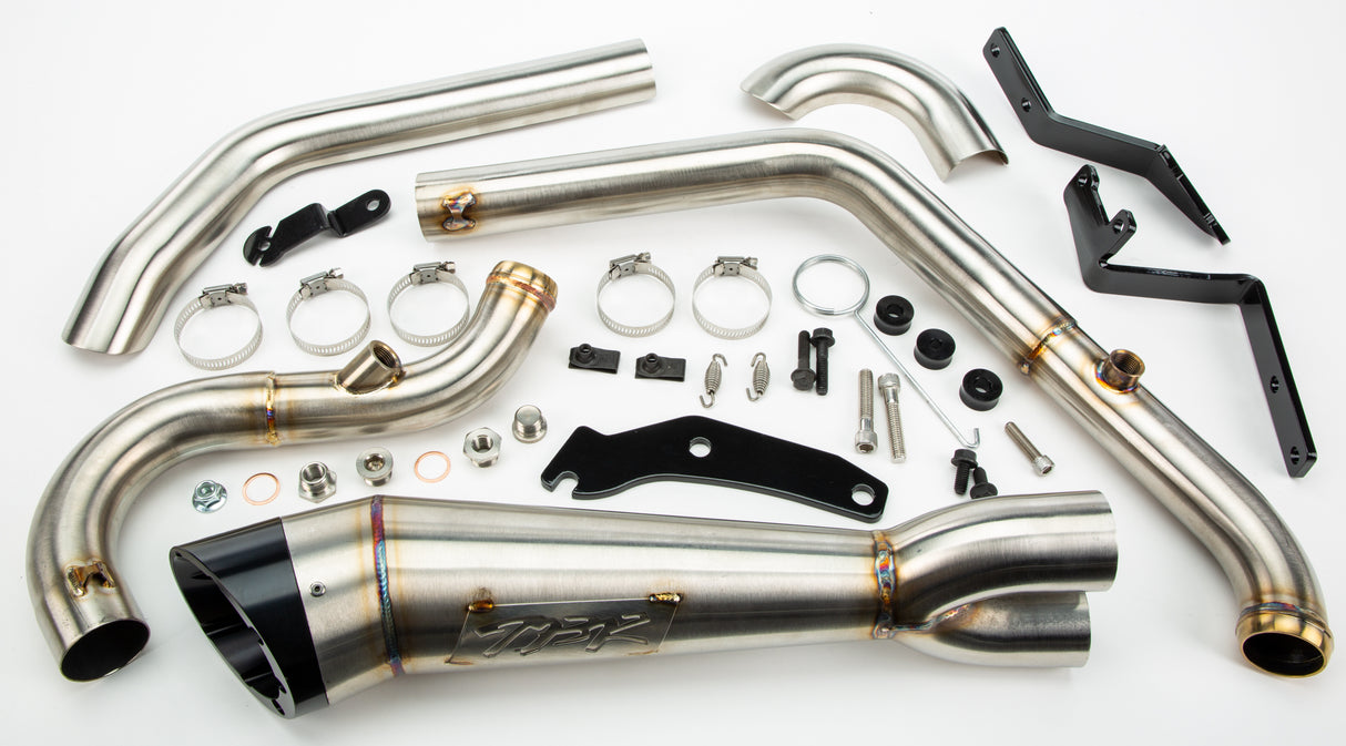 TBR Comp S 2in1 Exhaust Softail W/Turnout Brushed 005-5140199