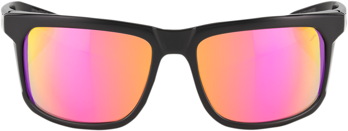 100% Hakan Sonnenbrille - Schwarz - Lila verspiegelt 61036-001-72